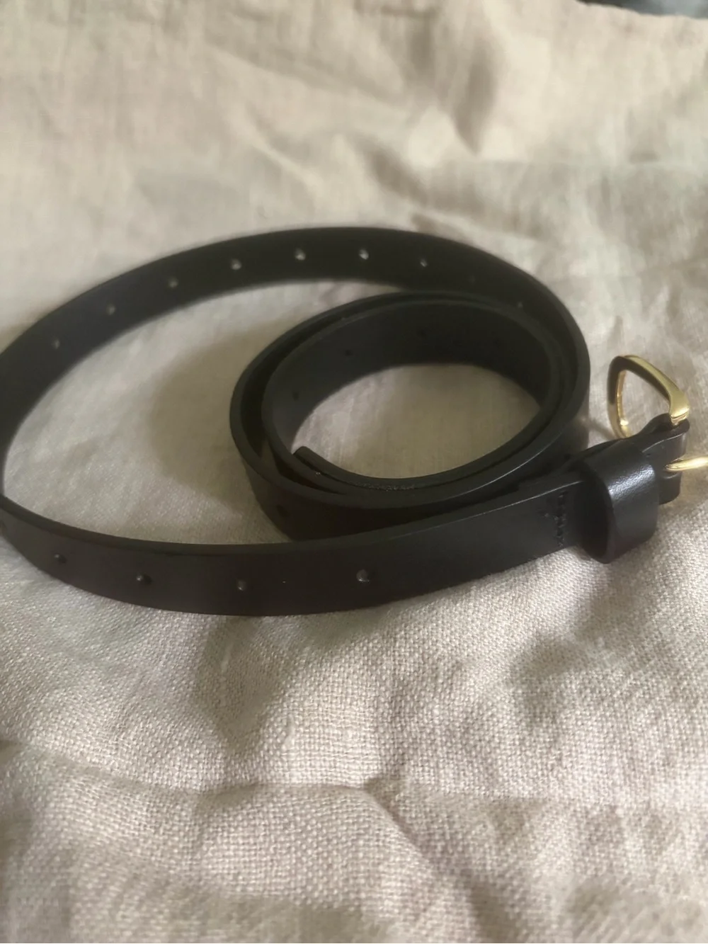Jcrew minimalist  women’s black Leather Belt L/XL